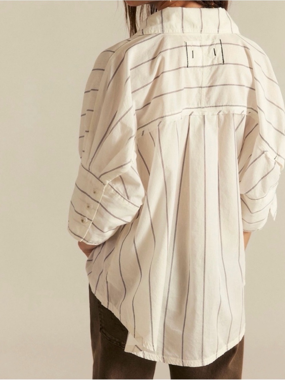 We The Free White Button-Down Shirt Seaside Cotton - Picture 2 of 7